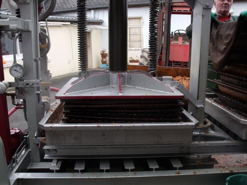 Pressage cidre à la presse hydraulique